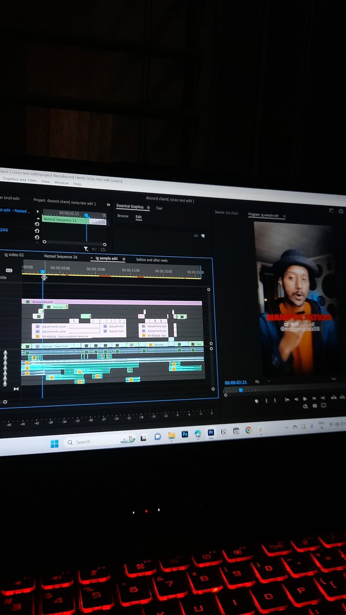 completed a sample edit for a client ✅️

• will definitely close him 💪

How's your day going, guys?