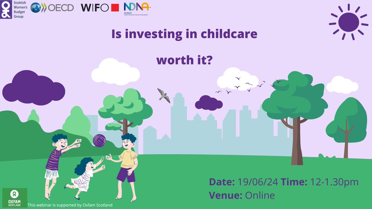 🚨ENGAGING EVENT ALERT 🚨 🏡Sign up to our third webinar in our childcare series about the long-term economic benefits of gender equality and its links with investment in childcare. Join the conversation➡️eventbrite.co.uk/e/is-investing…