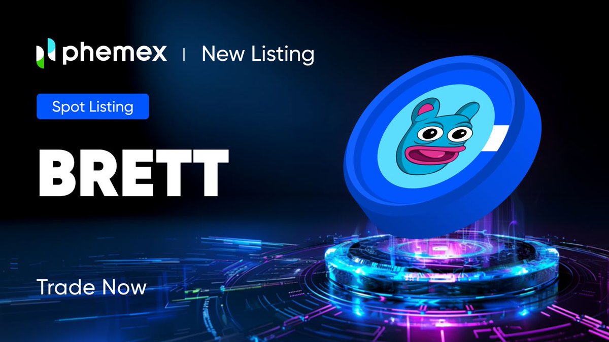 📢 New Spot Listing $BRETT/USDT is now live on #Phemex! @BasedBrett 🚀 Trade Now: phemex.com/spot/trade/BRE…