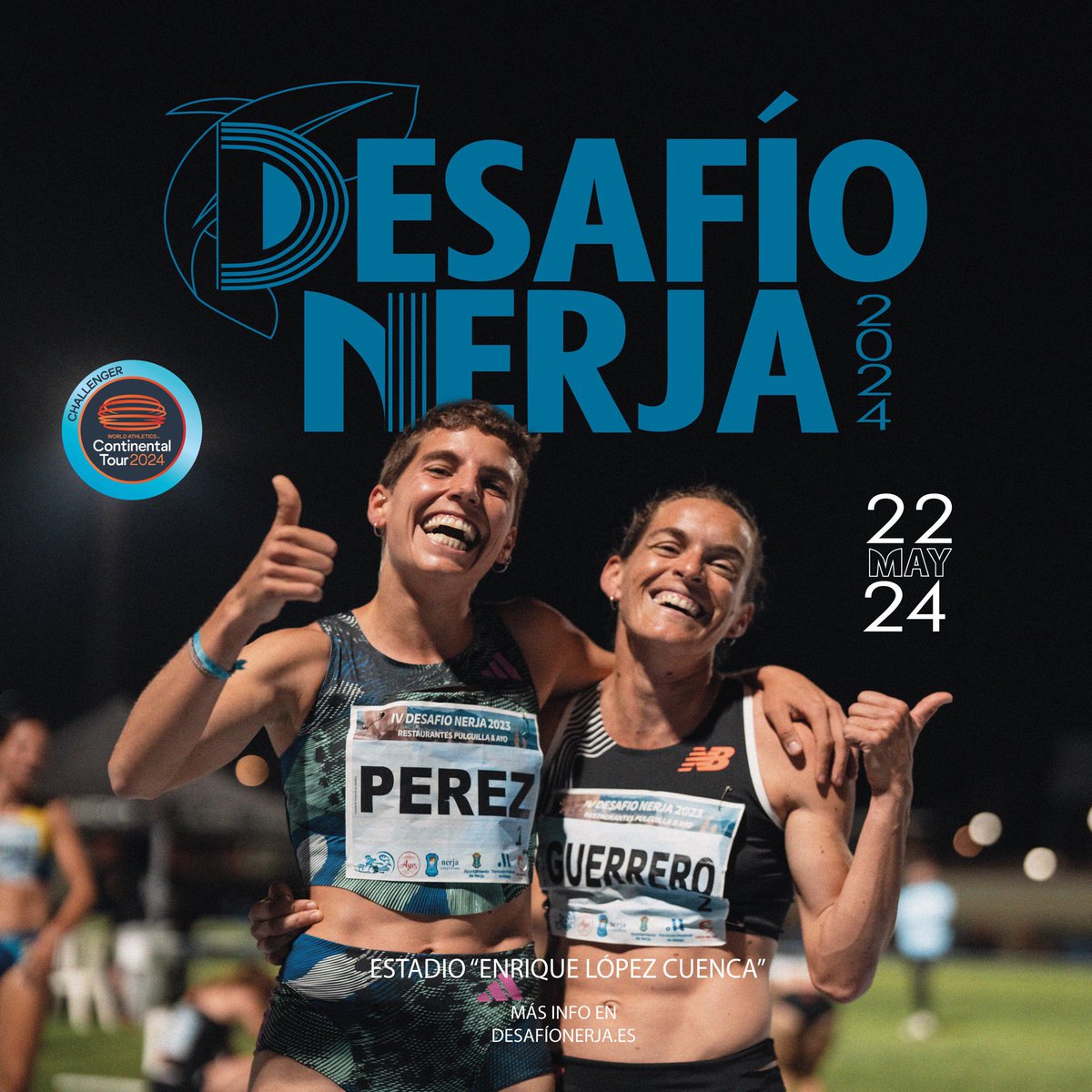 🔛 Esta tarde comienza la V Edición de Desafío Nerja. 🏃‍♂️ Unos 300 atletas de 19 países. 📍Estadio Enrique López Cuenca de Nerja. #AndalucíaElLugarDeDeporte #Andalucía