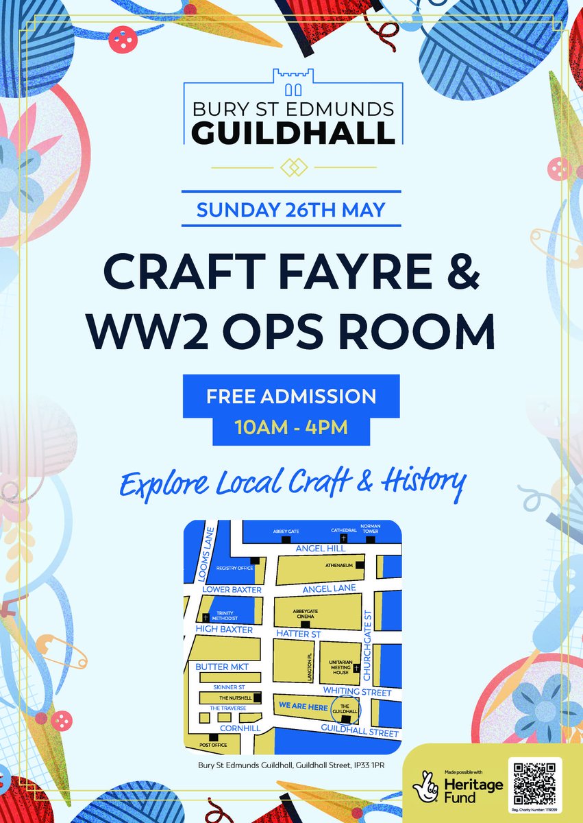 The Guildhall Craft Fayre and WW2 Operations Room Open Day are perfect for anyone interested in local crafts and history.
Showcasing a wide range of local makers, including textiles, ceramics, jewellery, home accessories and much more.
