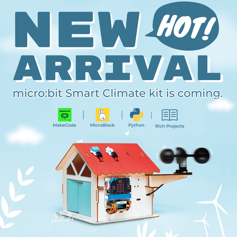 🌤️ Introducing ELECFREAKS micro: bit Smart Climate Kit! 🌤️ >>>Order now and enjoy 8% OFF! Plus, as an exclusive bonus, you'll receive a FREE Watch Kit! ⌚🎁 🛒shop.elecfreaks.com/products/elecf… Ignite your child's curiosity about the world of weather with our innovative Smart Climate