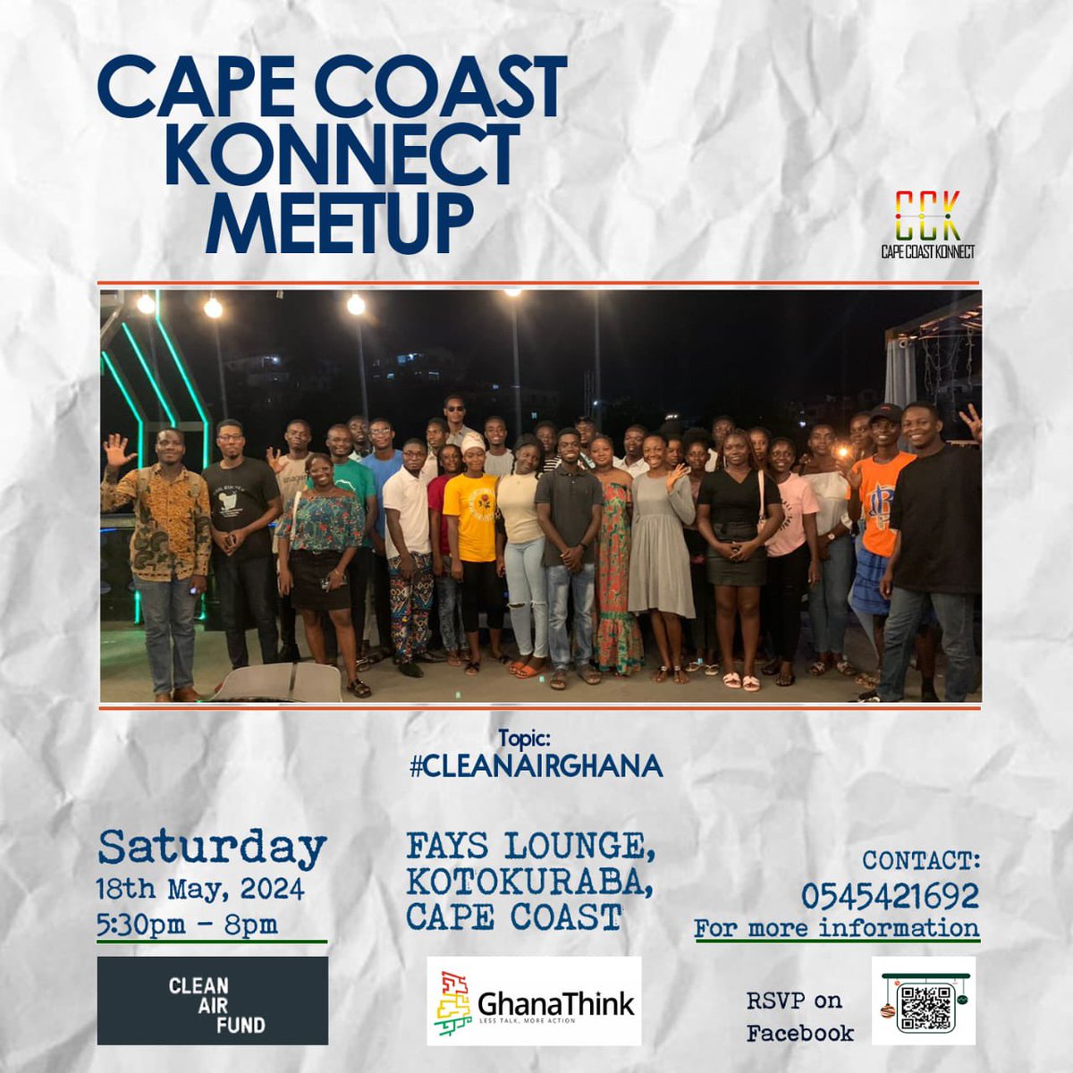 This month’s Konnect meetup comes off on Saturday, we will be discussing #cleanair as we strive to get good breathing environment😊
#cleanairforall 
#cleanair 
#cleanairfund
#bccapecoast