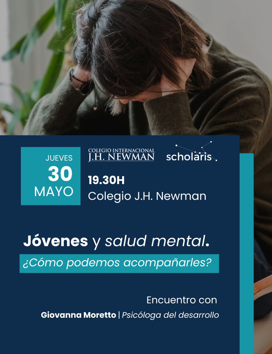 JÓVENES Y SALUD MENTAL; ¿Cómo podemos acompañarles?

Os invitamos al encuentro con la psicóloga del desarrollo, Giovanna Moretto, que trabaja en el Dpto. de Salud Mental de adolescentes de Liverpool, especializada en problemas de ansiedad, depresión, suicidio, etc., en jóvenes.