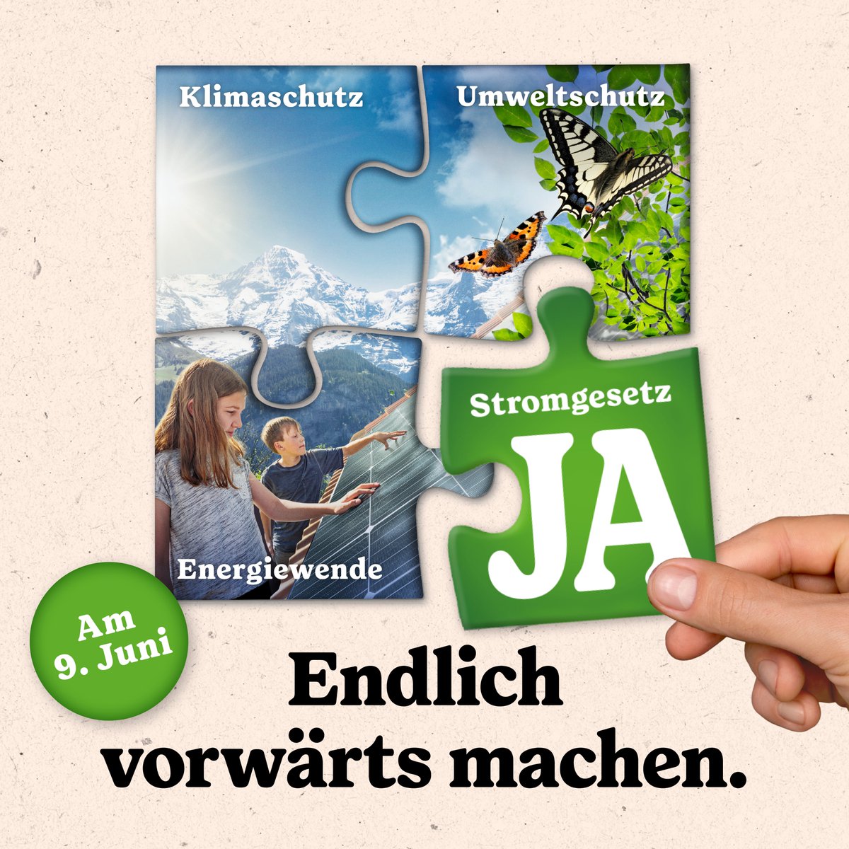 Für den #Klimaschutz muss die Schweiz ihre Stromversorgung aus erneuerbaren Energiequellen sichern. Darum unterstützt Alliance Sud das  #Stromgesetz, das am 9. Juni 2024 zur Abstimmung kommt: alliancesud.ch/de/stromgesetz…