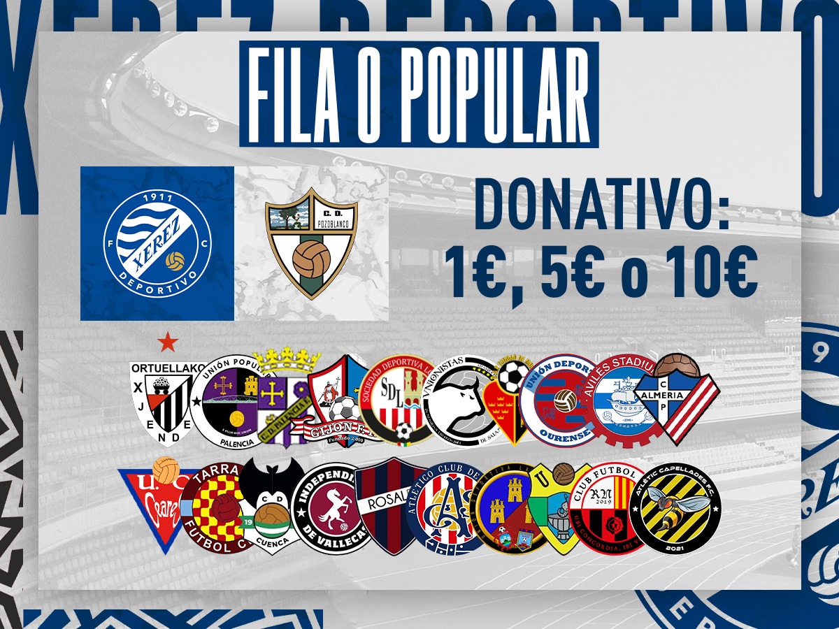 🤝🔊 Fila 0 Popular

De cara a la primera eliminatoria de playoff se ha creado una Fila 0 Popular para la grada de Fondo Norte con importe de donativo a 1, 5 y 10 euros para aquellos aficionados y defensores del #FútbolPopular que quieran colaborar

🔹 Disponible en la oficina