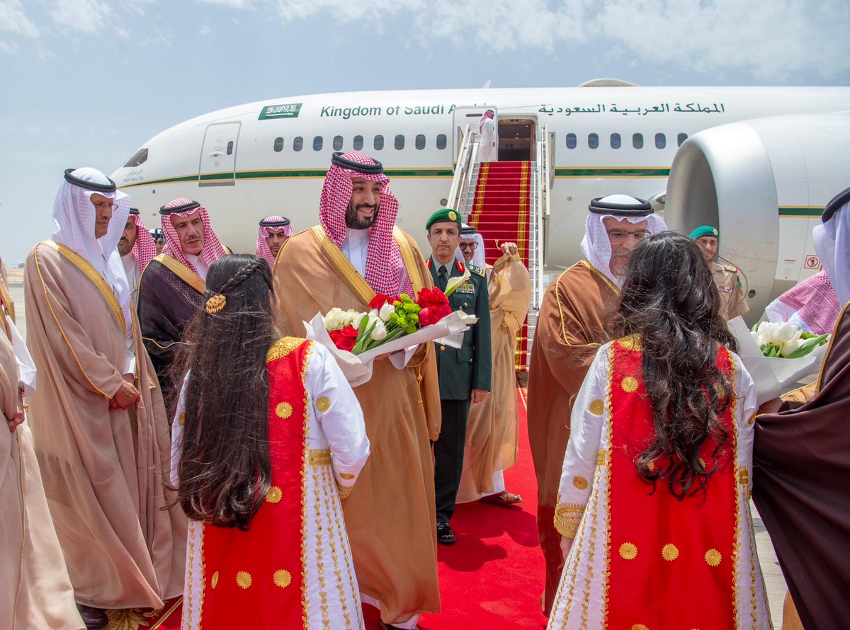 HRH the Crown Prince Arrives in Bahrain to Lead Saudi Delegation at 33rd Arab Summit #SPAGOV