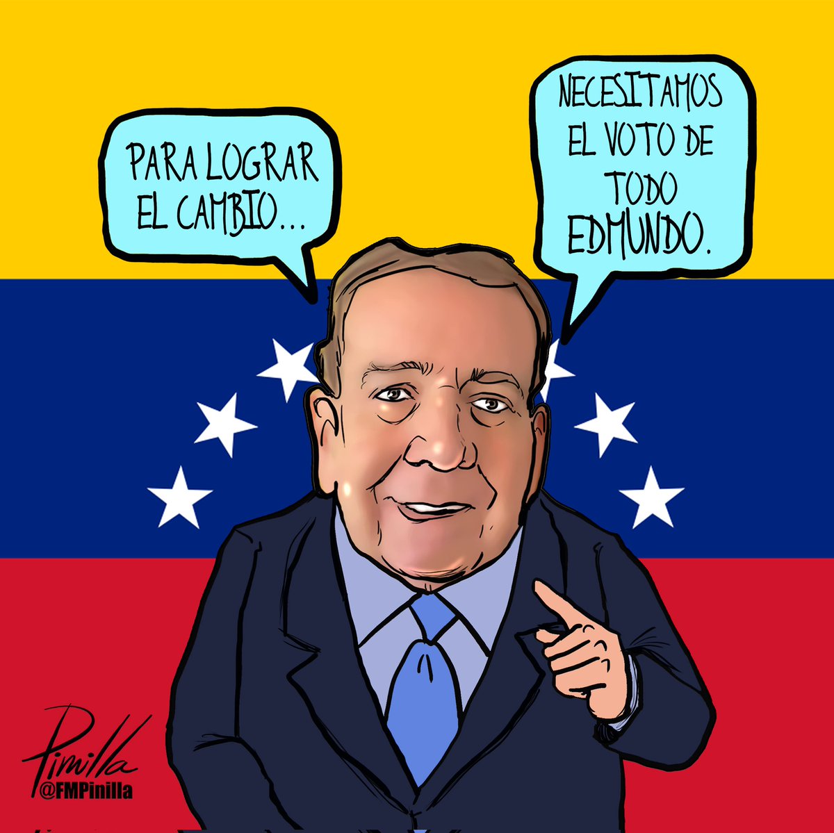 ¡Necesitamos el voto de todo Edmundo!
•
#Caricatura para @elnacionalweb y @eltequeno
•
#Caricatura #Cartoon #edmundogonzálezurrutia #edmundoparatodoelmundo #Venezuela #venezolanos #politicalcartoon