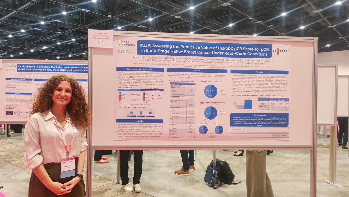 REVEAL GENOMICS (@revealgenomics) on Twitter photo Poster 14P - #ESMOBreast24 Assessing the Predictive Value of #HER2DX pCR-Score for pCR in Early-Stage HER2+ #breastcancer Under Real-World Conditions
<a href="/OlgaMartnezSez1/">Olga Martínez-Sáez</a>
👉🏻#HER2DX pCR likelihood score is significantly related to pCR. Poster 14P - #ESMOBreast24 Assessing the Predictive Value of #HER2DX pCR-Score for pCR in Early-Stage HER2+ #breastcancer Under Real-World Conditions
<a href="/OlgaMartnezSez1/">Olga Martínez-Sáez</a>
👉🏻#HER2DX pCR likelihood score is significantly related to pCR.