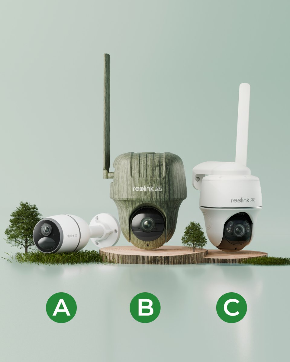 Camouflage color? PT functionality? Compact design? Which #ReolinkGoSeries cam do you pick? Let us know! 👇

Discover more:
reolink.club/HomeImprovemen…