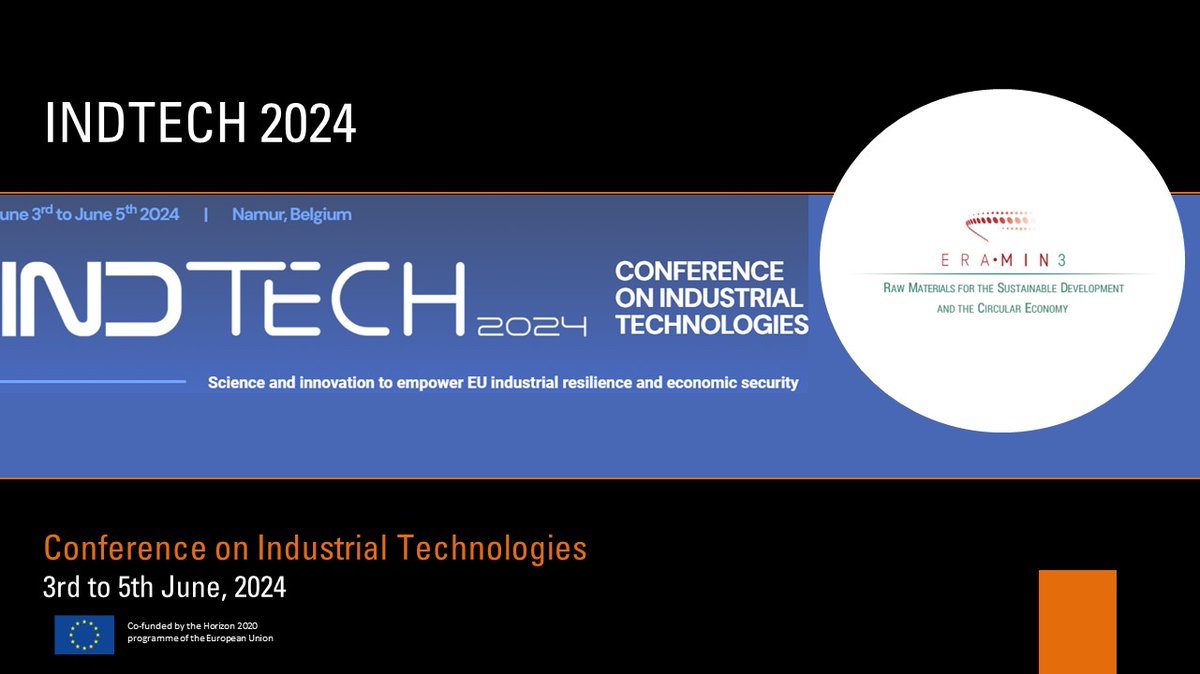 eranetmin3's tweet image. 📢 Join us at IndTech 2024, the EU conference on industrial technologies.

🗓 Happening in Namur, Belgium from June 3rd to 5th, 2024 during Belgium&apos;s EU Council Presidency.

Registration is open until May 24th! Limited spots available.

indtech2024.eu

See you there!