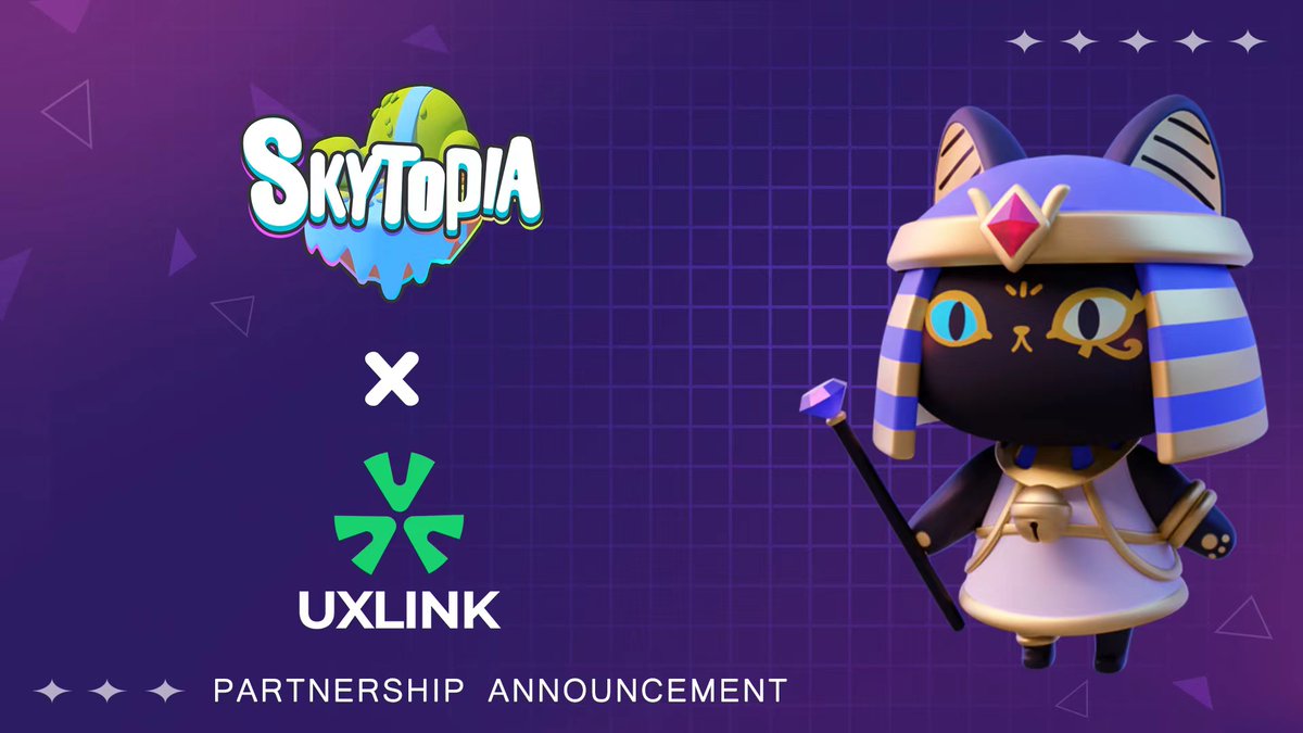 📢Strategic Partnership Announcement Skytopia is proud to partner with @UXLINKofficial , a Web3 social platform & infrastructure where real-world relationships & real-time interactions takes place.💚 🎁To celebrate the partnership, UXLINK is giving away 50 exclusive 'LINK' NFT