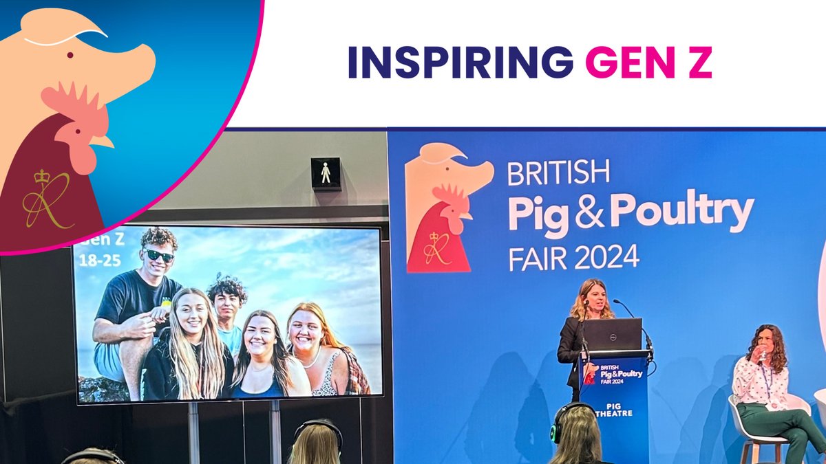 Great to hear from Kate at @TheAHDB about how the pig industry can inspire Gen Z to eat more pork 🐷🐖 #PigandPoultryFair