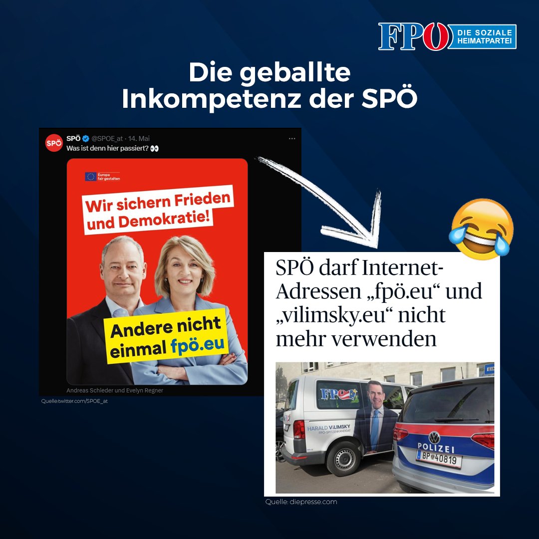 Was ist denn hier passiert, liebe SPÖ? 😱

Es ist an sich schon traurig, dass sich die SPÖ nicht um die Probleme der Bevölkerung kümmert, aber nicht einmal ihr „Dirty Campaigning“ bekommen sie auf die Reihe. Von staatstragend ist hier keine Spur mehr erkennbar. Hier handelt es