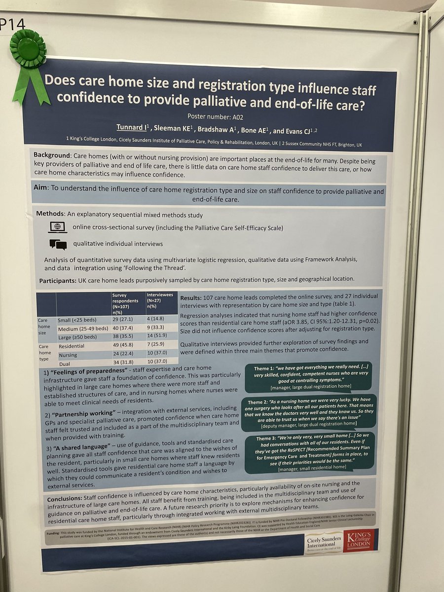 Brief presentation over but come and see my poster at #EAPC2024! The work was completed for my NIHR pre-doctoral fellowship on mixed methods