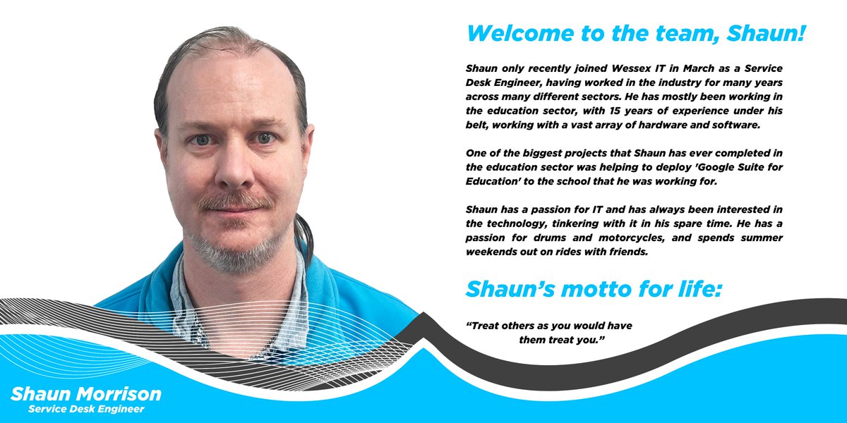 Meet one of our newest members! 👇

#NewEmployee #EmployeeOnboarding #ServiceDeskEngineer #ServiceDesk #ITSupport #WessexIT #ITSupportWestSussex #WestSussex #ITSupportSussex #Sussex #ITSupportSurrey #Surrey #MSP #ClientSupport #ITAudit #ITServices #ManagedITServices #Technology