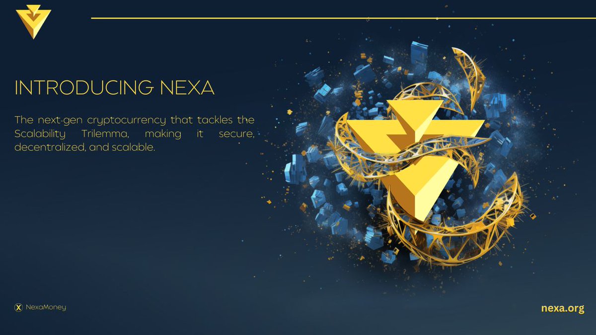 🕵️‍♂️ Learn more about $NEXA: The next-gen cryptocurrency that tackles the Scalability Trilemma - making it secure, decentralized and scalable.

Let’s explore how this benefits you! 👇

1/