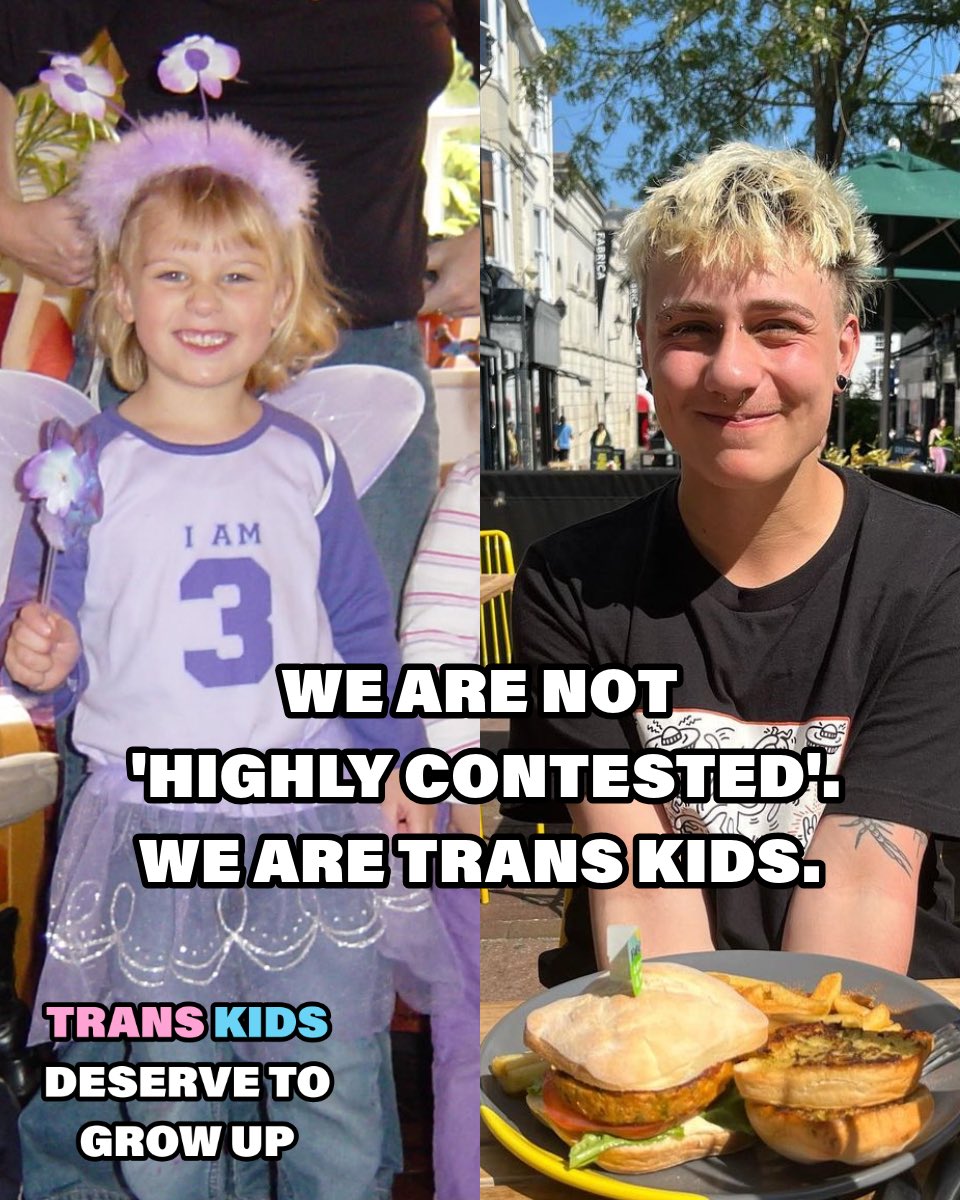 We are Trans kids. We were Trans kids. #transkidsdeservetogrowup Following the release of the governments RSHE guidance which states that ‘gender identity is highly contested’ I wanted to remind you all that we are NOT highly contested,- we are trans kids. 🏳️‍⚧️