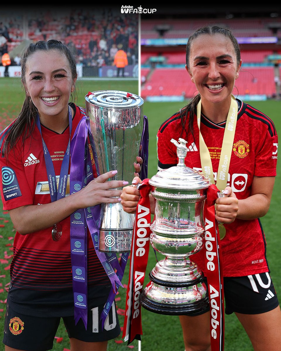 From @BarclaysWC winners to #AdobeWomensFACup champions… Katie Zelem has been there through it all ❤️