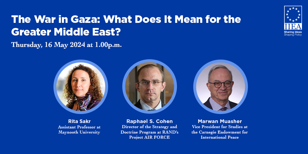In this IIEA panel, Rita Sakr, Assistant Professor @MaynoothUni, Raphael S. Cohen, Director of the Strategy and Doctrine Program at RAND’s Project AIR FORCE and @MarwanMuasher, Vice President for Studies @CarnegieEndow for International Peace will speak @iiea today at 1pm. The