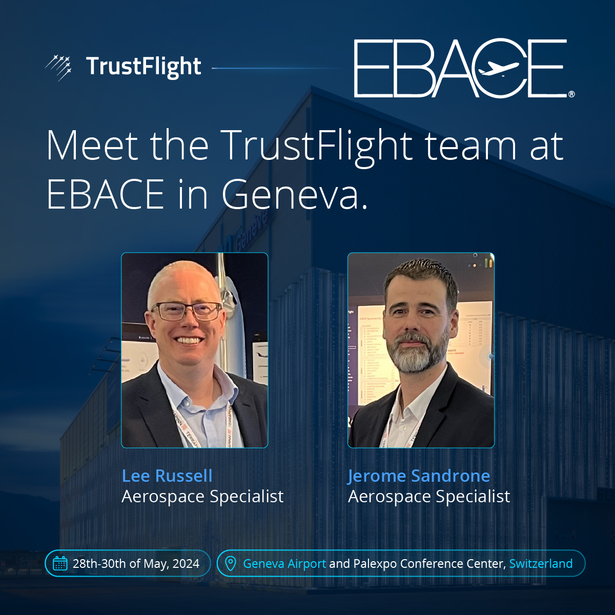 We're counting down the days to #EBACE! We're excited to see you in Geneva. Our team looks forward to connecting with all of our valued partners at the show! 🎉

See you there! 😄 #integratedsafety
