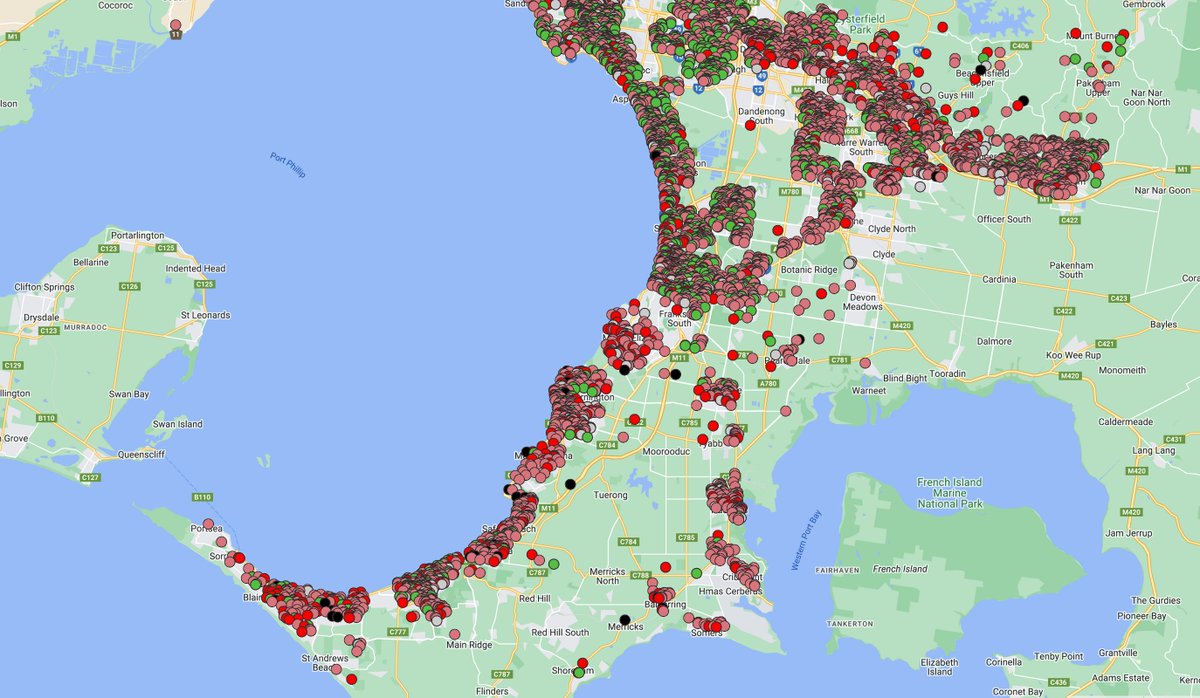 Areas of #Melbourne that have been the hardest hit with price listing decreases to sold. See our sold maps at Spachus.com.au #rba #realestate