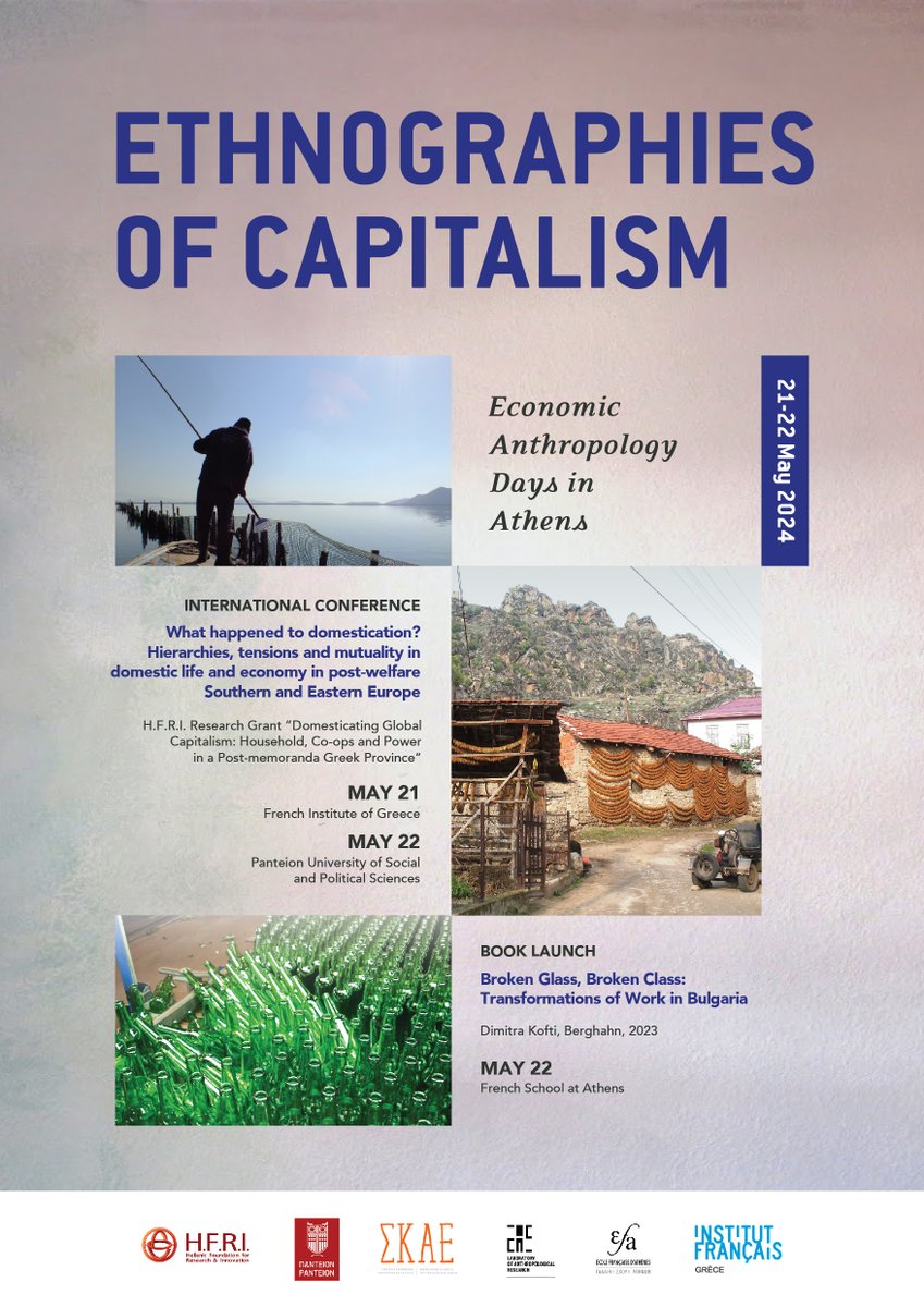 Πρόσκληση στη Διημερίδα « What happened to domestication? Hierarchies, tensions and mutuality in domestic life and economy in post-welfare Southern and Eastern Europe» για την παρουσίαση των αποτελεσμάτων του έργου DomEcon 👉 elidek.gr/2024/05/16/141… #BrainGain #StrongerGreece