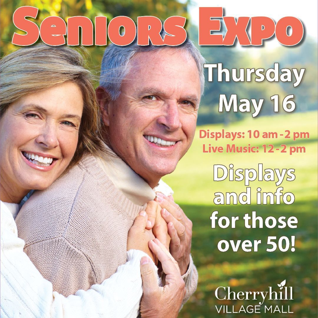 👋 Come visit us today, Thursday, May 16, from 10 am-2 pm at Cherryhill Mall for the Seniors Expo! There will be several booths and displays as well as live music. Hope to see you there!