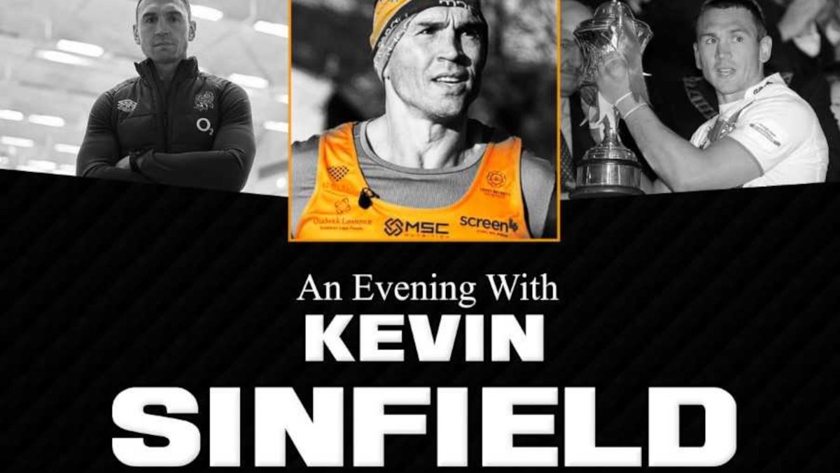 🏉 KEVIN SINFIELD 🏆 The word 'legend' gets thrown around but we think there's no better way to describe this rugby league great turned rugby union coach turned charity fundraiser 👏 He'll share his story at Parr Hall on 13 Nov thanks to @hc_promotions parrhall.culturewarrington.org/whats-on/an-ev…