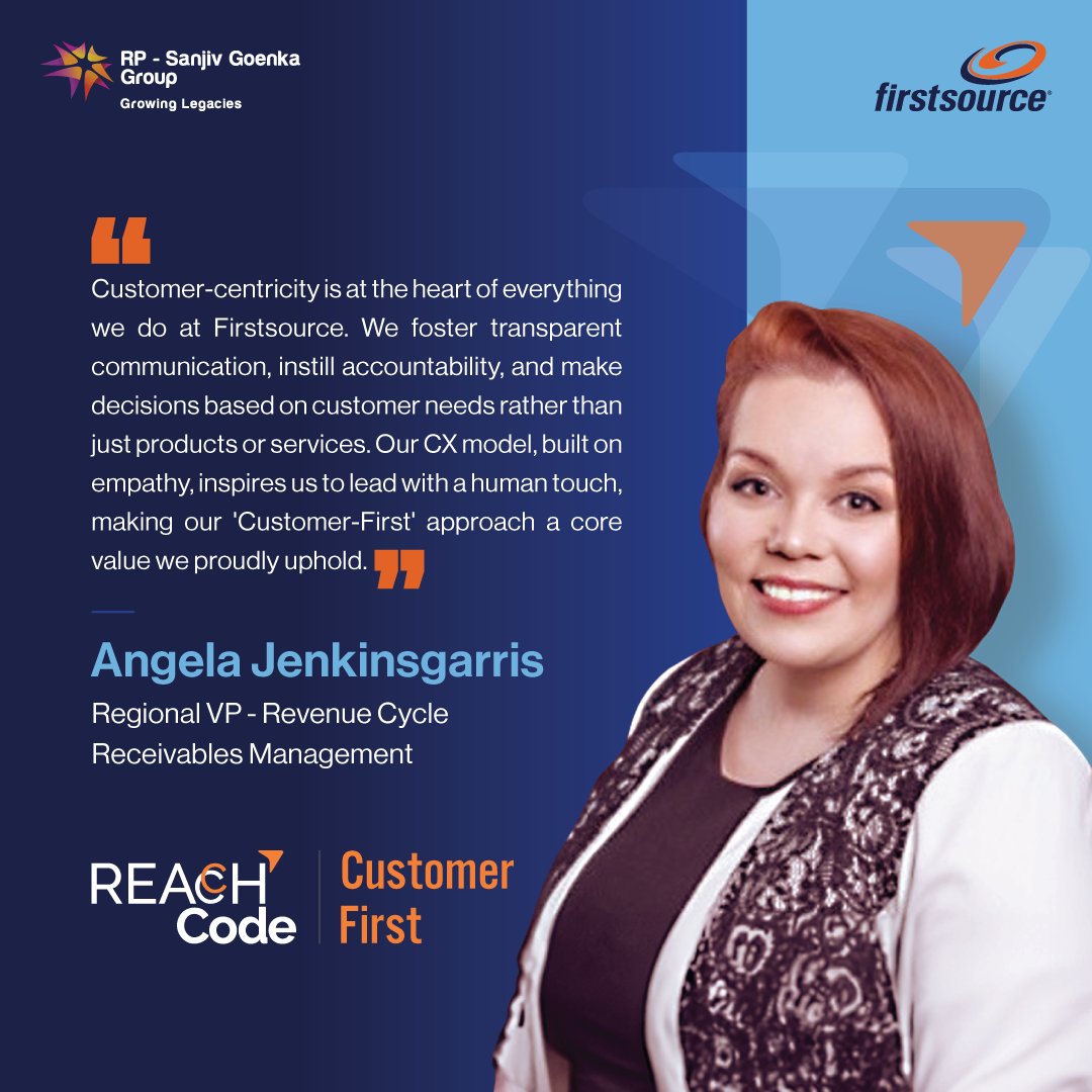 Our value - #CustomerFirst inspires us to keep customers at the heart of everything we do-from innovative solutions, #OperationalExcellence to valued partnerships. 
Thanks to #Firstsourcers like Angela who bring this commitment to life, by going the extra mile every day.
#REACCH