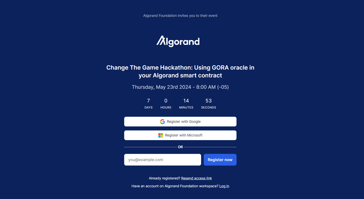 🚀Calling All #algofam Devs! The Algorand Hackathon has already taken off! 🔥 The #Algorand Global Hackathon #ChangeTheGame is officially underway, the hacking window is open until June 12 and Gora Network is proud to support it.⚡️ #Gora enables @algodevs to craft innovative