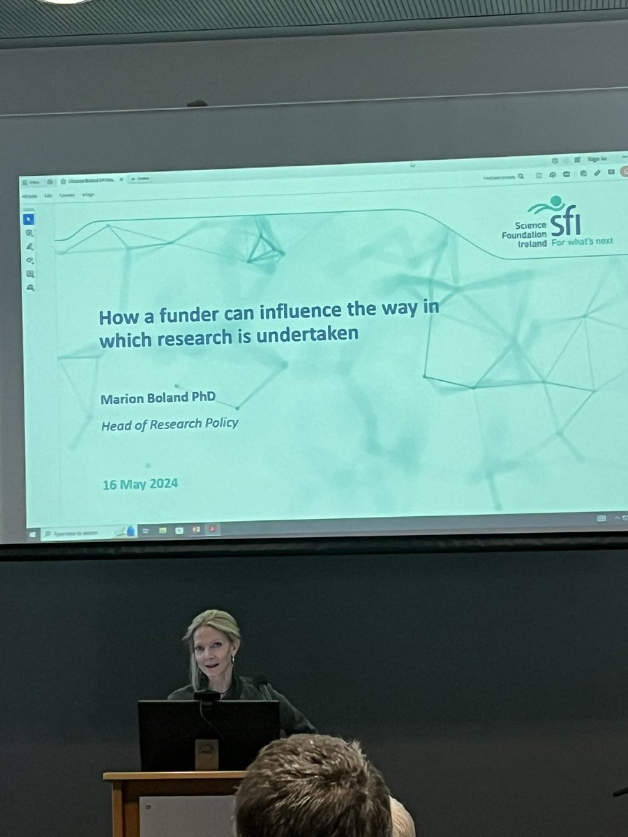 Science Foundation Ireland(@scienceirel)’s Head of Research Policy Dr. Marion Boland addresses the attendees in the workshop on Research Assessment at the #ResearchCultureConference2024 at @SETUIreland. @UCD_Research @QUBelfast @UCCResearch @MTU_ie @atu_ie #ResearchCulture