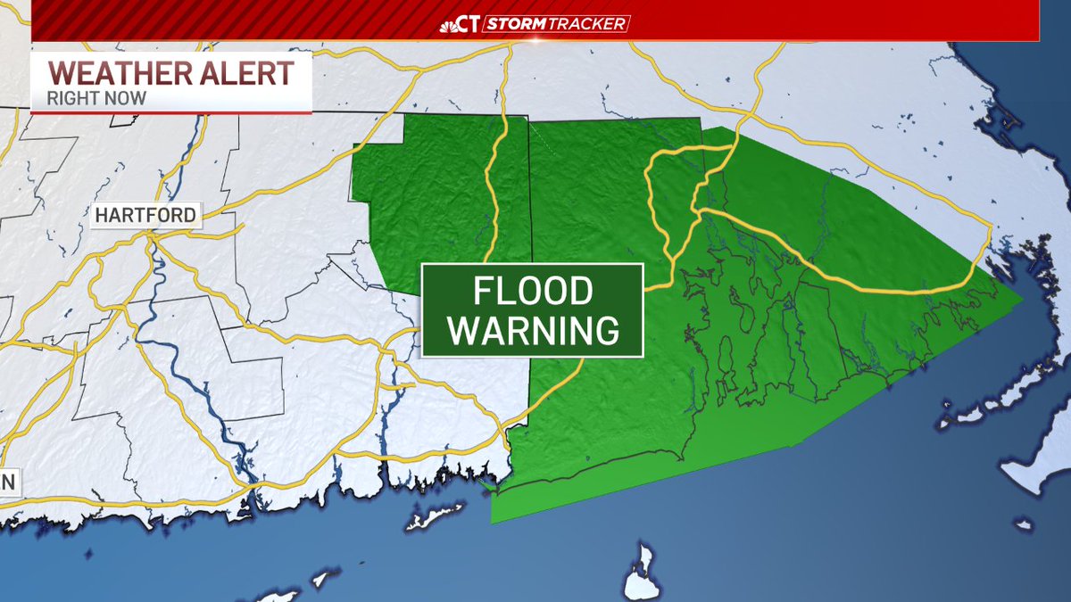 Flood Warning for Windham Co. until 11:45 am.  2'-3' amounts in a few towns here. Watch for small rivers and streams to rise to bank full as the rain continues.  #NBCCT #FloodWarning