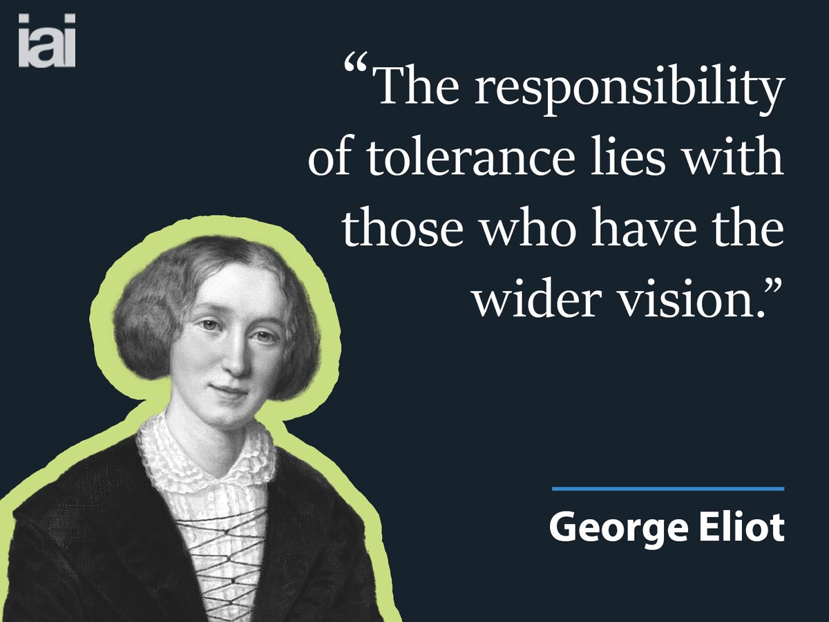 'The responsibility of tolerance lies with those who have the wider vision.' – George Eliot Follow us for your daily dose of philosophy. 💭 #QuoteOfTheDay #Quotes #GeorgeEliot