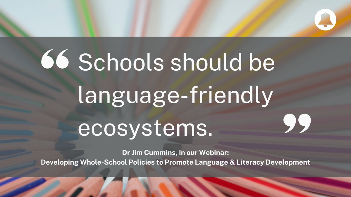 Did you miss our live session? 🧑‍💻 Catch up with our free webinar 'Developing Whole-School Policies to Promote Language & Literacy Development' featuring our subject matter expert Dr Jim Cummins. Watch it here:👇 bit.ly/3wCnoNo