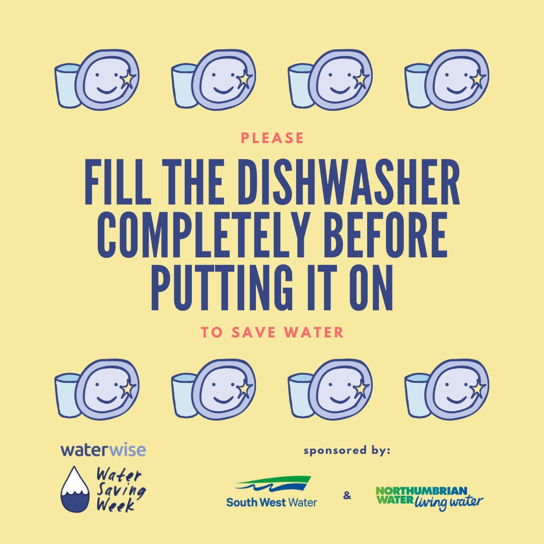 Follow these steps to use you dishwasher efficiently: 🍽️Always fully load your dishwasher 🍽️Use the energy-saving mode 🍽️Skip pre-rinsing dishes and scrape instead How do you save water in your kitchen? Comment your tips below 👇 #WaterSavingWeek #SaveWater #KitchenHabits