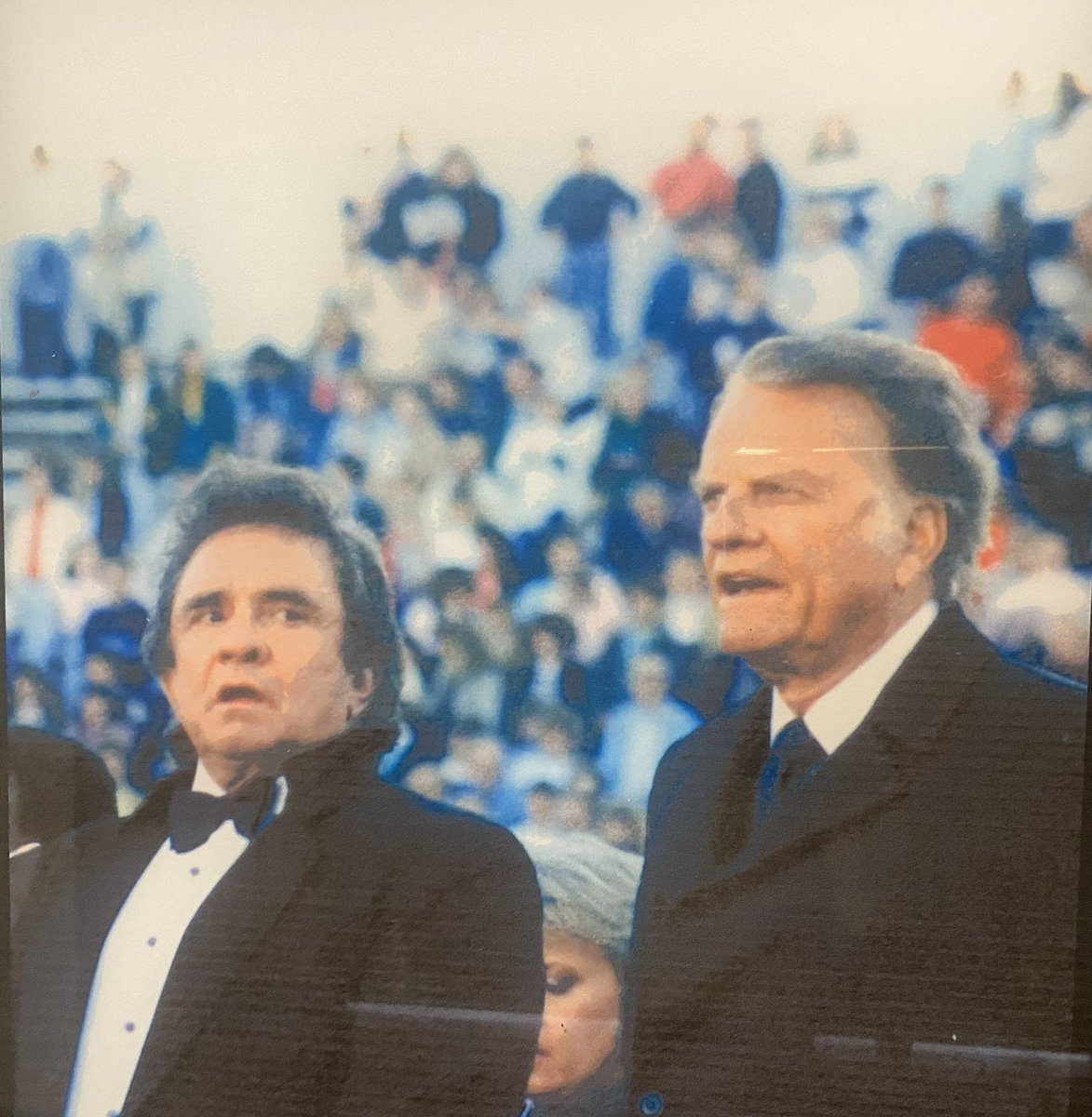 Today the statue of @BillyGraham will be added to the National Statuary Hall collection @uscapitol from the state of North Carolina. @JohnnyCash performed at over 30 Billy Graham Crusades including 1989 at @WMStadium & will join his friend in the collection soon. #MeetMeInHeaven