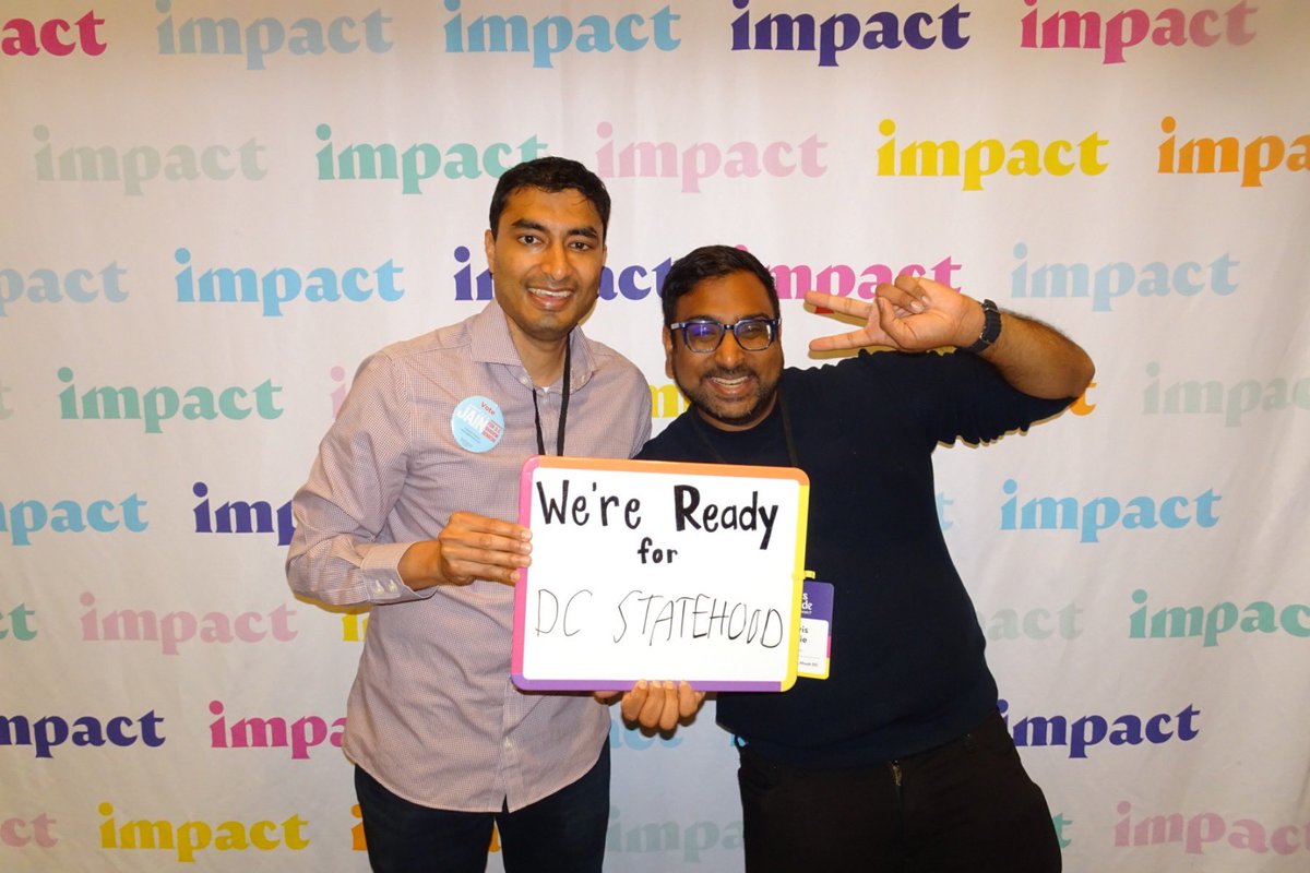 Great to be at the @IA_Impact Summit with my fellow South Asian candidates and changemakers, including @KTravisBallie. We’re ready for DC statehood!