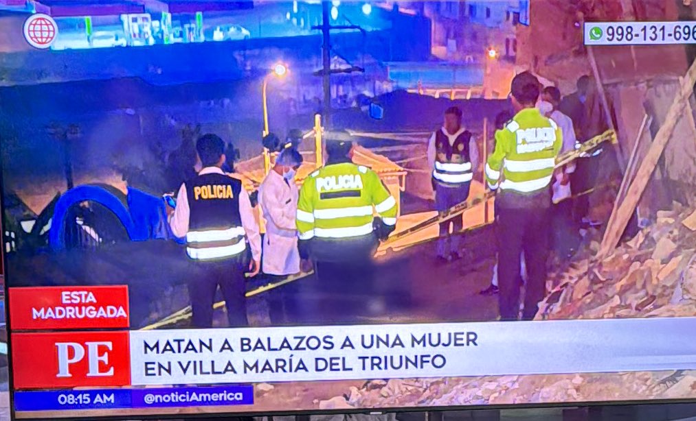 3 casos de feminicidio en un día. 
En playa de Mala hallan cuerpo de mujer descuartizada. 
En el río Rímac encuentran cuerpo de joven que salió a estudiar. 
Y en Villa María del Triunfo mujer es asesinada a balazos.