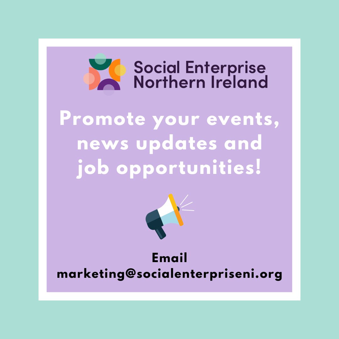 #SENI Members, we want to hear from YOU! 📣

Got an event, a piece of exciting news, or a job vacancy?

Email us your updates and we'll share them with our community.

📧Contact us or email marketing@socialenterpriseni.org

#SocialEnterpriseNI #SENICommunity #SENIMember
