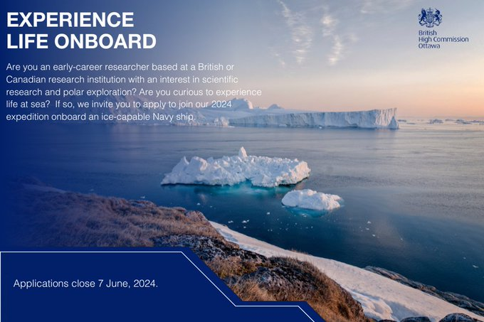 ✨ Exciting Opportunity! Sea Rider Competition for Early Career Researchers ✨ Competition offers British & Canadian PhD or Master’s researchers (+recent grads) opportunity to travel on ice capable ship for one-week expedition in Gulf of St. Lawrence ❄️ gov.uk/government/new…