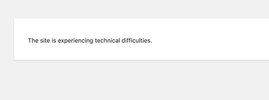 wpbeginner's tweet image. Seeing the "This site is experiencing technical difficulties." error?
This could stem from numerous issues and hard to resolve.
Skip the detective work and focus on your business. WPBeginner Pro Service offers Peace of Mind plan ▶️ wpbeginner.com/services/wordp…
#WordPressErrors