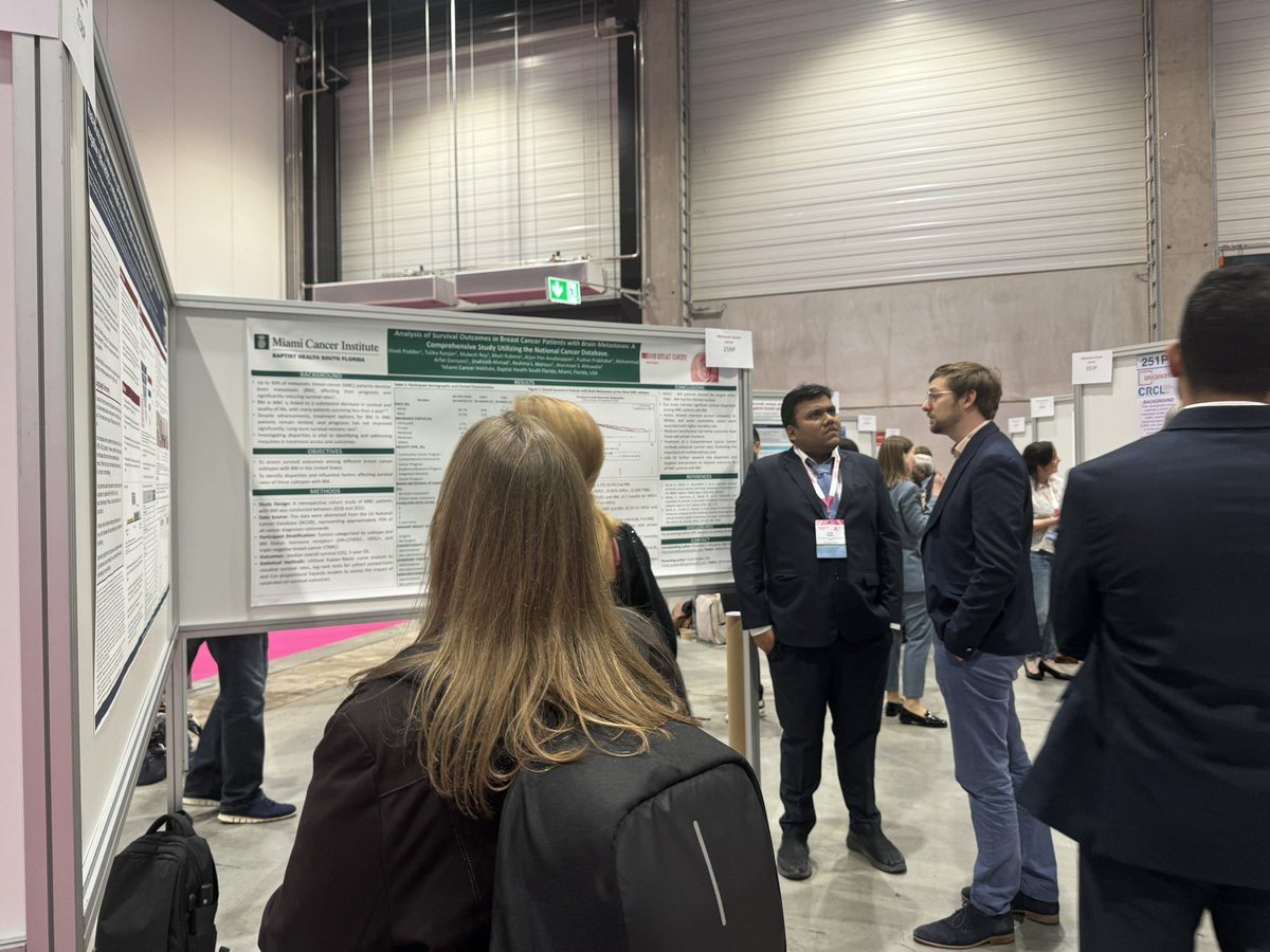 Vivek Podder, MBBS (@vpodder) on Twitter photo Delighted to unveil our latest research on #BreastCancer outcomes, Supervised by <a href="/BrainTumorDoc/">Manmeet Ahluwalia, MD, MBA, FASCO</a> @ReshmaMahtani from <a href="/MiamiCancerInst/">Miami Cancer Institute Research</a> <a href="/BaptistHealthSF/">Baptist Health</a> presented at the <a href="/Esmo/">Esmeralda Santiago</a> Breast Cancer Congress! Our study dives into survival disparities among brain metastasis patients with MBCs Delighted to unveil our latest research on #BreastCancer outcomes, Supervised by <a href="/BrainTumorDoc/">Manmeet Ahluwalia, MD, MBA, FASCO</a> @ReshmaMahtani from <a href="/MiamiCancerInst/">Miami Cancer Institute Research</a> <a href="/BaptistHealthSF/">Baptist Health</a> presented at the <a href="/Esmo/">Esmeralda Santiago</a> Breast Cancer Congress! Our study dives into survival disparities among brain metastasis patients with MBCs