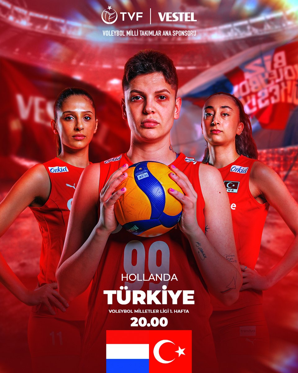 Tek hedef galibiyet! 😤

Voleybol Milletler Ligi’nin ilk etap ikinci maçında #FileninSultanları’nın rakibi Hollanda! 👊

Şimdi gücümüzü gösterme zamanı! 🇹🇷

#BizVoleybolÜlkesiyiz

@TVForgtr