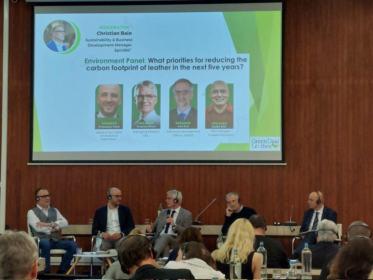 What are the priorities for reducing the #CarbonFootprint of #leather in the next 5 years? At the @COTANCE_ #GreenDealLeather conference, the valuable panellists answer this question while showing why #Environment for the #EuropeanTannery matters a lot.