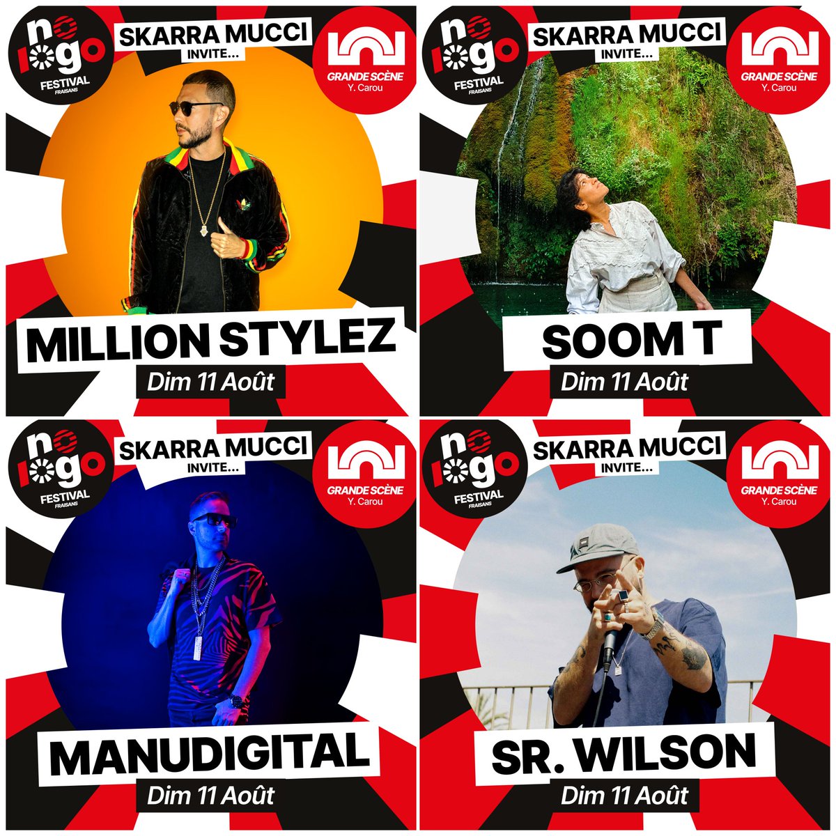 skarra mucci (@skarramucci) on Twitter photo This is the guest for my wild card at <a href="/NoLogoFestival/">No Logo Festival</a> on August 11th 🔥🔥🔥 <a href="/MillionStylez_/">Million Stylez</a> x <a href="/McSoomT/">Mc Soom T</a> x <a href="/MANUDIGITAL/">MANUDIGITAL</a> x @srwilsonoficial This is the guest for my wild card at <a href="/NoLogoFestival/">No Logo Festival</a> on August 11th 🔥🔥🔥 <a href="/MillionStylez_/">Million Stylez</a> x <a href="/McSoomT/">Mc Soom T</a> x <a href="/MANUDIGITAL/">MANUDIGITAL</a> x @srwilsonoficial