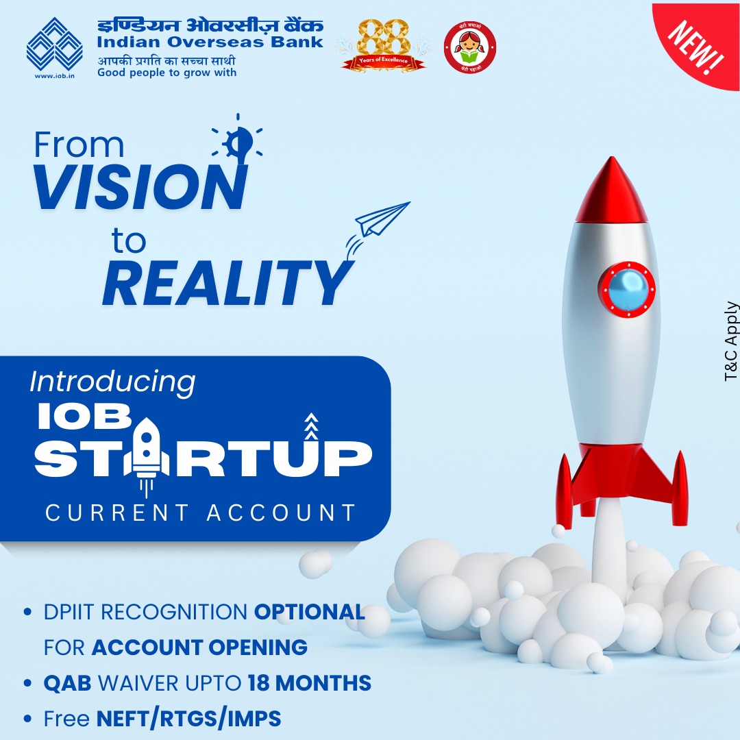 IOBIndia's tweet photo. Fueling the future of startups with IOB's dynamic STARTUP CURRENT ACCOUNT - because every great idea deserves a strong financial foundation! #IOBstartupCurrentAccount 
https://t.co/Hlf1ZEsuB6

#IOB #IndianOverseasBank #DFS #RBI #startupaccounts #newaccount #businessaccounts #startupbusiness #uniquefeatures #offers