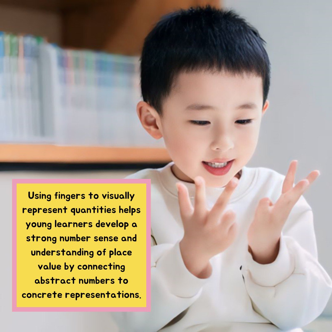 [1/2] Finger counting👐has been an often-overlooked mathematical tool for centuries. While it may seem rudimentary in our age of advanced technologies, using our fingers to represent and manipulate numbers is a great way to develop number sense and arithmetic skills for kids.👦👧