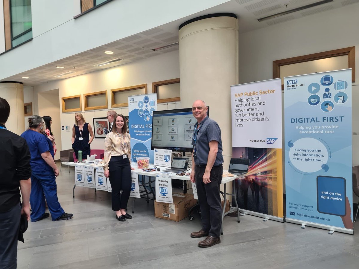 Our exciting new Procurement system drawing a crowd on Day 4 of Digital First Fortnight <a href="/NorthBristolNHS/">North Bristol NHS Trust</a>. Put questions to the project team and our <a href="/SAP/">SAP</a> colleagues, see for yourself how the system works, and grab a freebie or two. They're around until 4pm... #nbtdff