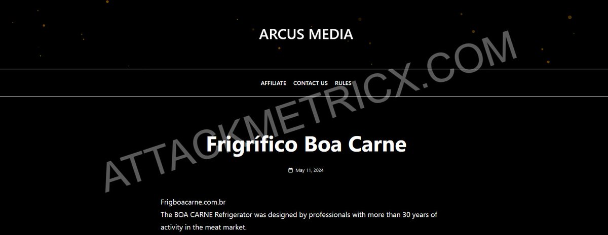 🚨 #Ransomware Alert: The group 'arcusmedia' has targeted Frigboacarne.com.br.

The incident was discovered on May 15, 2024.

Data publication deadline set by 'arcusmedia' Deadline May 11, 2024.

#arcusmedia #attackmetricx #cymetricx #darkweb #threatintel #darkmetricx